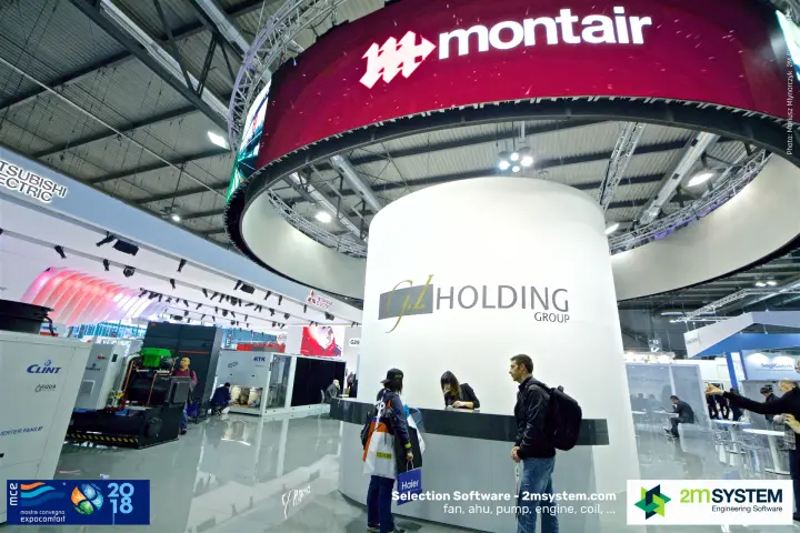 G.I. Holding Group reception desk below a Montair LED ring