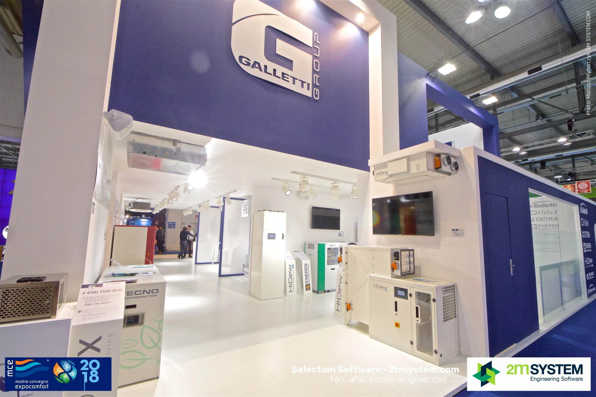 Galletti Group stand with HiDew units and Tecno refrigeration display at MCE 2018
