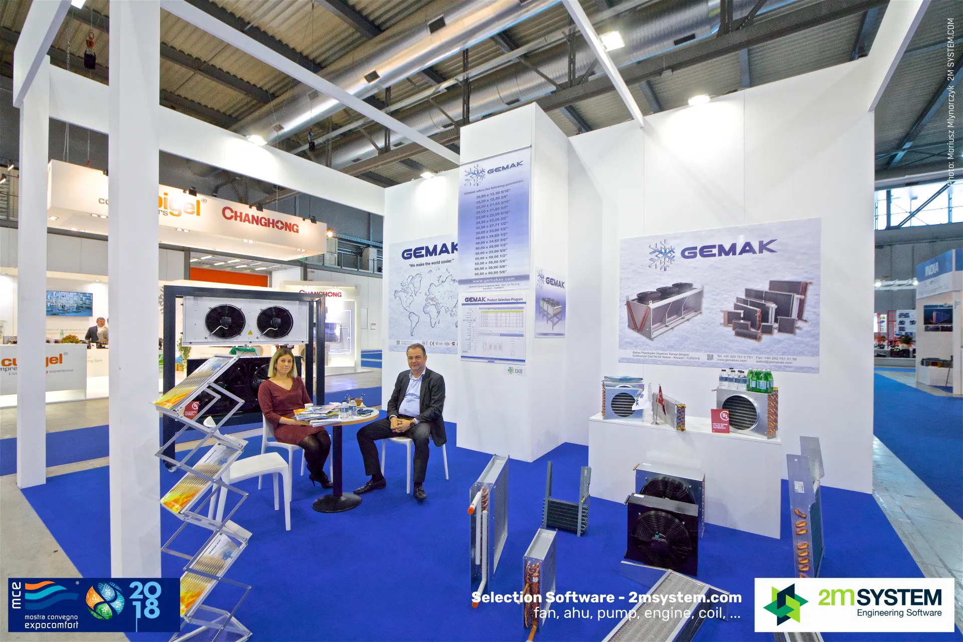 Gemak stand with condensers, unit coolers and finned coils at MCE 2018