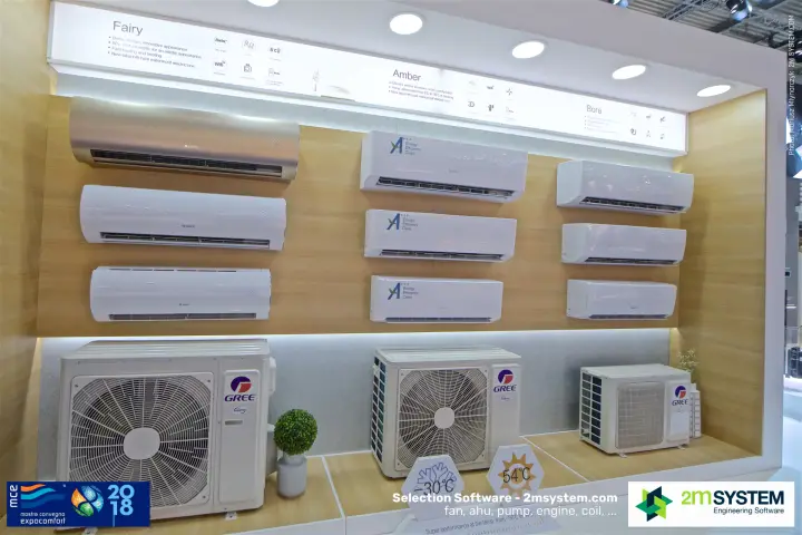 Gree Fairy, Amber and Bora wall split ranges with outdoor units at MCE 2018