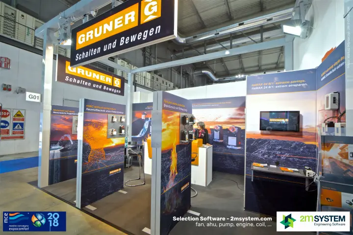 Gruner panels for fire and smoke protection and motorized ball valves at MCE 2018