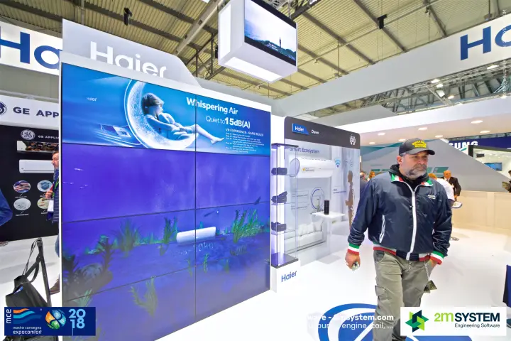 Haier Whispering Air video wall and Smart Ecosystem showcase