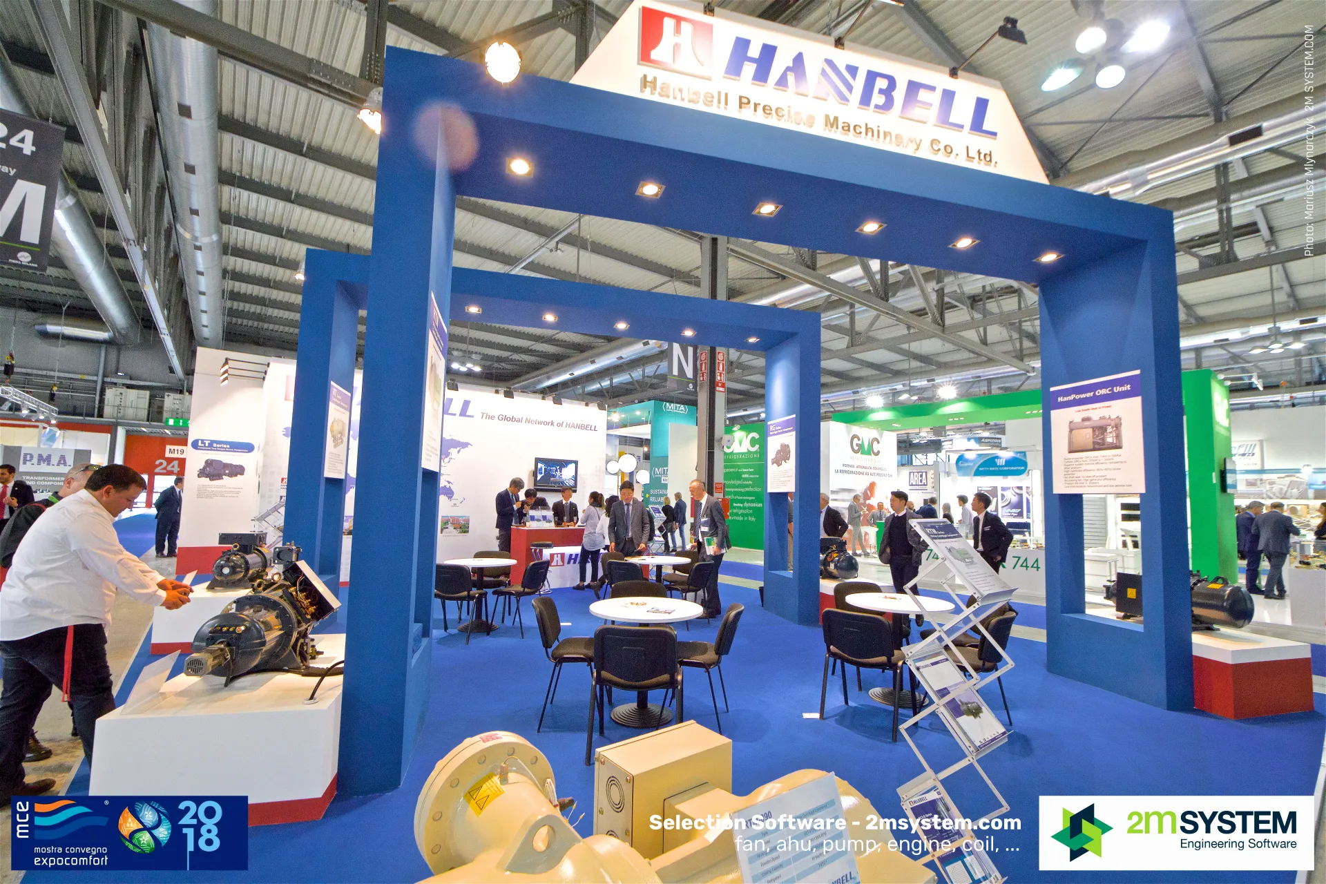 Hanbell compressors under the Hanbell Precise Machinery header at MCE 2018