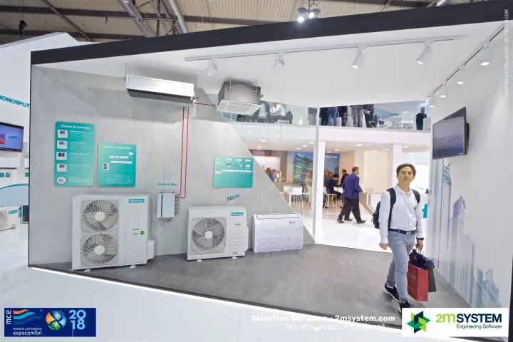 Hisense multisplit room set with branch box, cassette and ducted units at MCE 2018