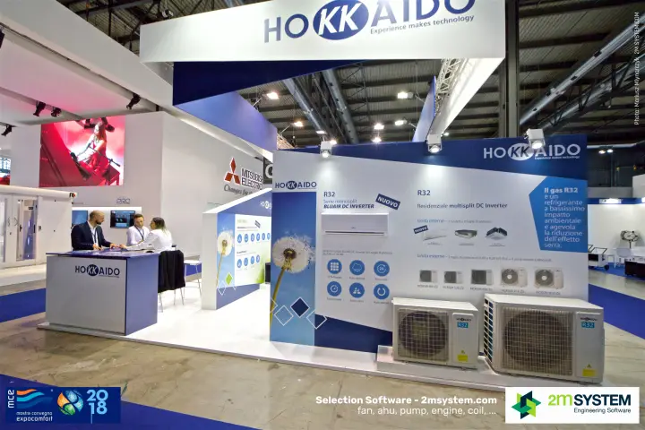 Hokkaido R32 Bluair DC Inverter split range and reception counter at MCE 2018