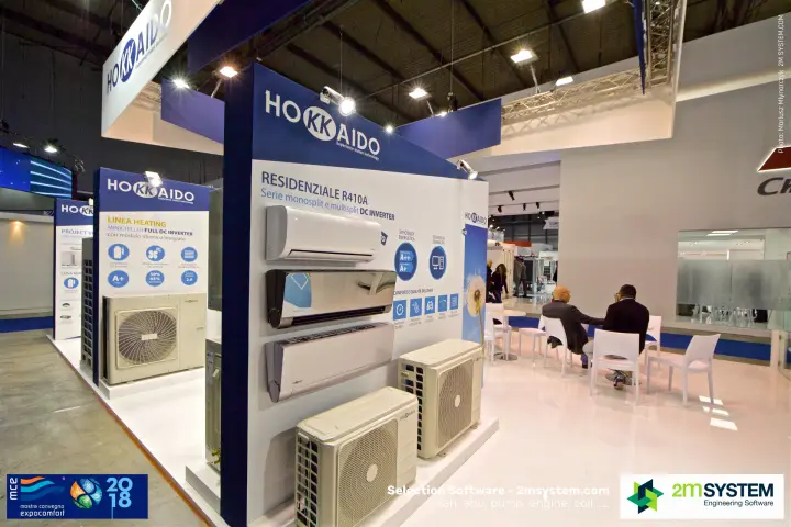 Hokkaido split air conditioners and minichiller under R410A panels