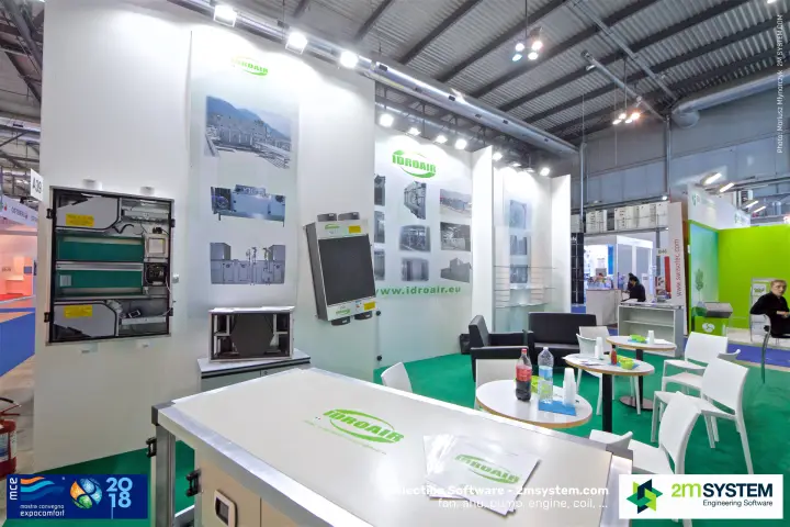 Idroair heat recovery units on the wall and project photo panels