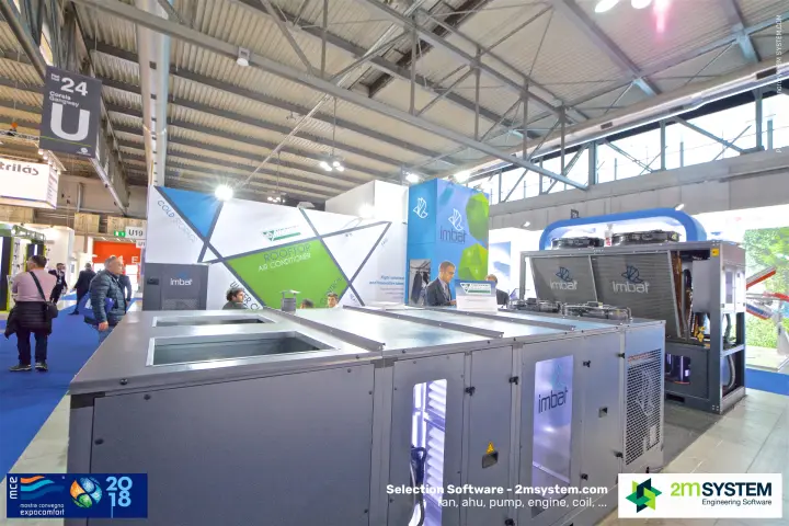 Imbat rooftop unit and condensing unit with Eurovent sign at MCE 2018