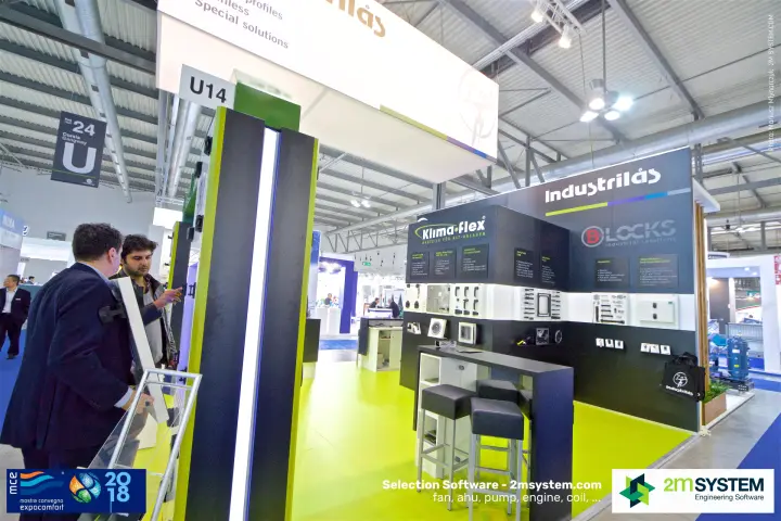 Industrilås stand U14 with Klima-flex and B-Locks hardware walls at MCE 2018