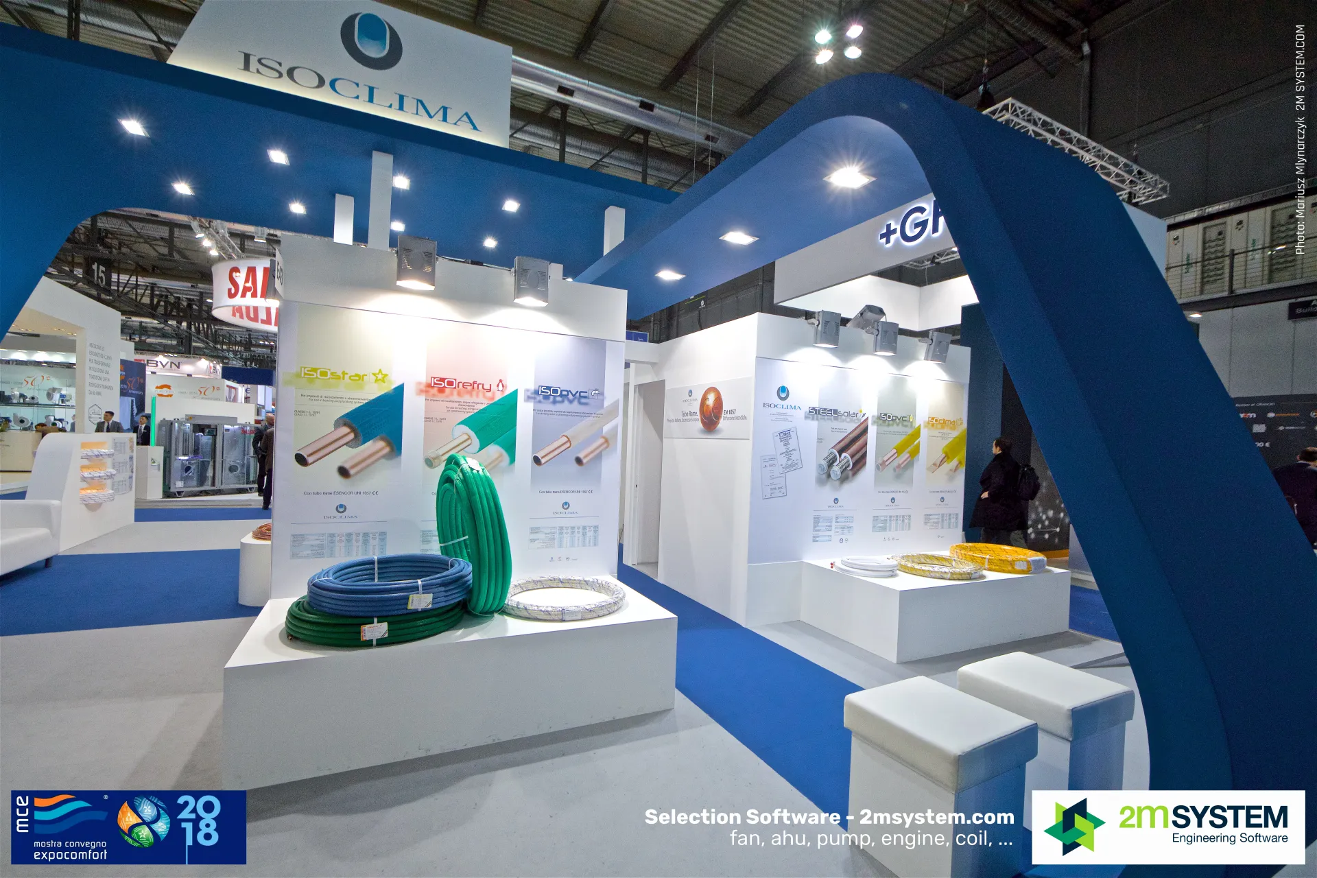 Isoclima pre-insulated pipe coils with ISOstar, ISOrefry and ISOPVC panels at MCE 2018