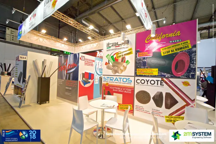 Isofom stand N44 with Stratos, Coyote and California air inlet silencers at MCE 2018