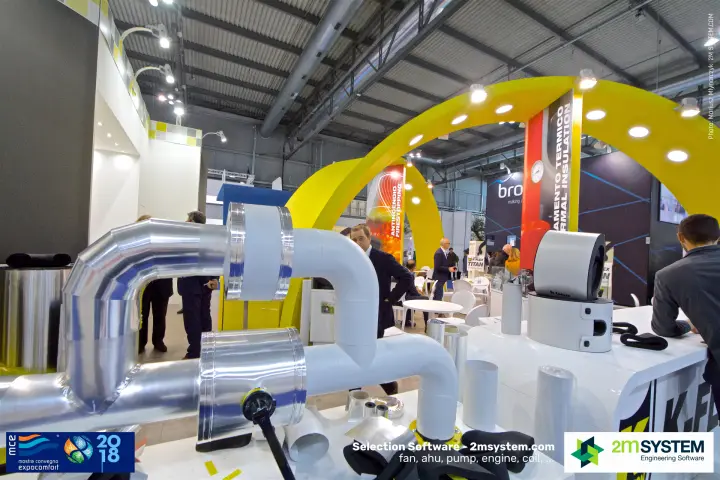 K-Flex clad insulation on pipe elbows and tees at MCE 2018