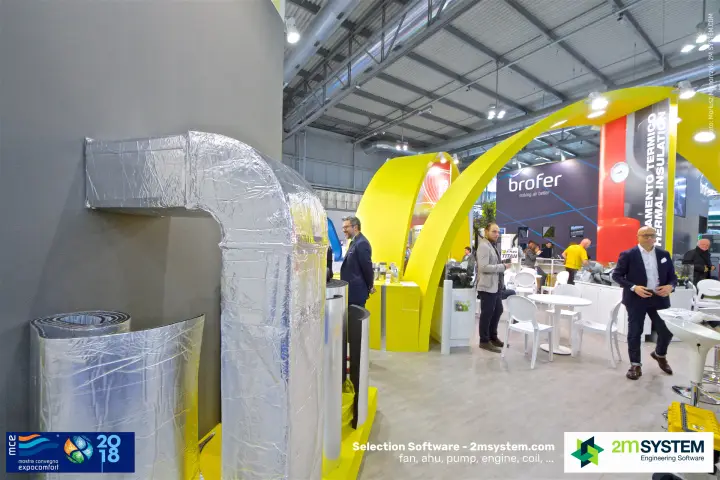 K-Flex foil-faced insulation wrapped on rectangular duct elbow at MCE 2018