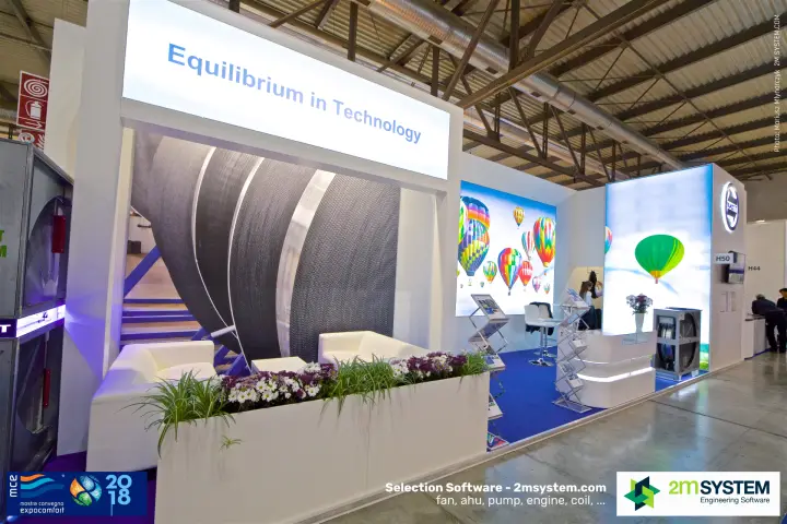 Kastt stand with rotary heat wheel graphic and hot-air balloon lightboxes at MCE 2018