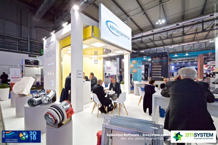 Klimaoprema circular dampers and a diffuser plenum on round white plinths