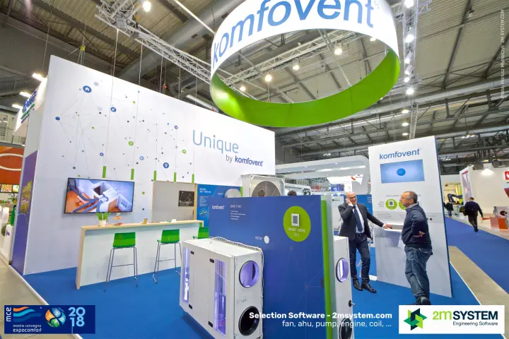 Komfovent stand with ring banner and Domekt R 700 F unit