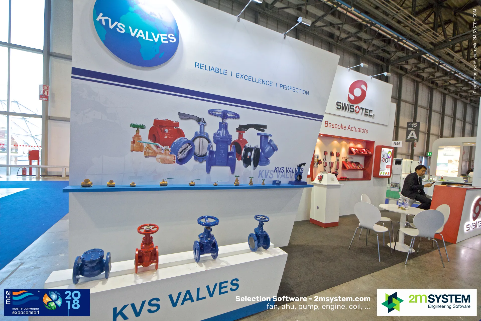 KVS Valves gate and check valves displayed beside Swisotec at MCE 2018