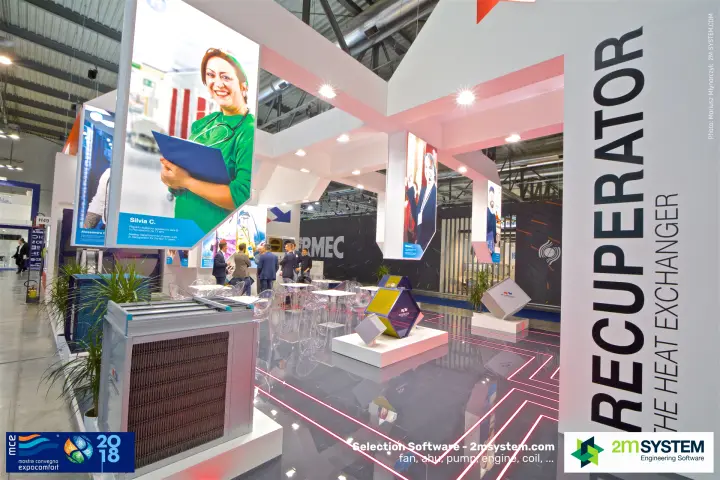 Large plate heat exchanger module in front of the Recuperator lounge at MCE 2018