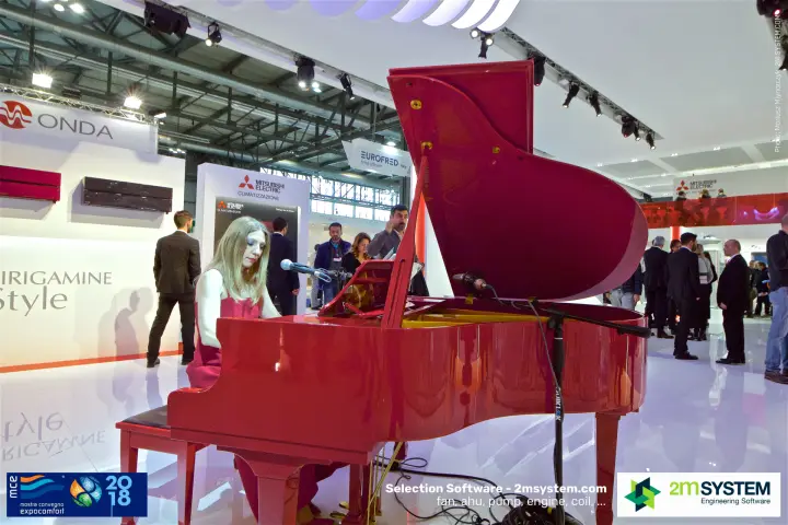 Live music at Mitsubishi Electric with Kirigamine Style display behind at MCE 2018