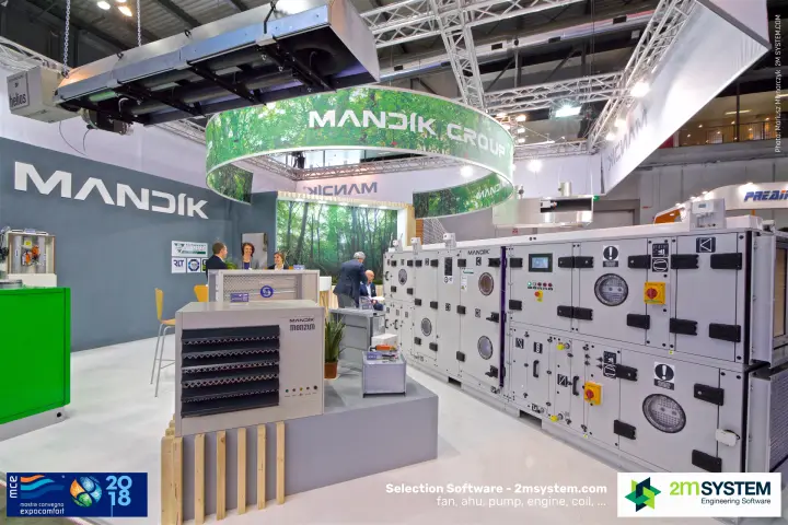 Mandík stand with Monzun unit heater and large air handling unit