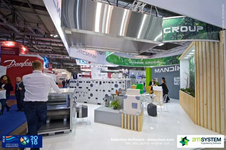 Mandík stand with stainless kitchen hood and air handling unit at MCE 2018