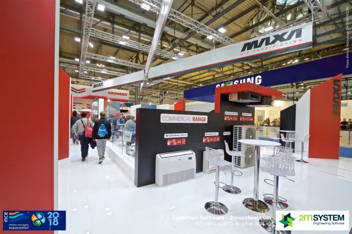 Maxa Commercial Range wall with floor-ceiling and console units at MCE 2018