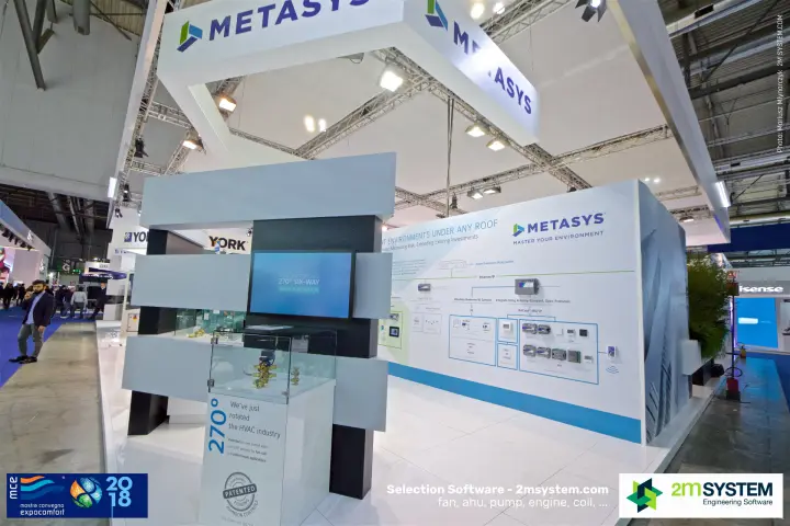 Metasys building automation stand with the 270° six-way valve showcase at MCE 2018