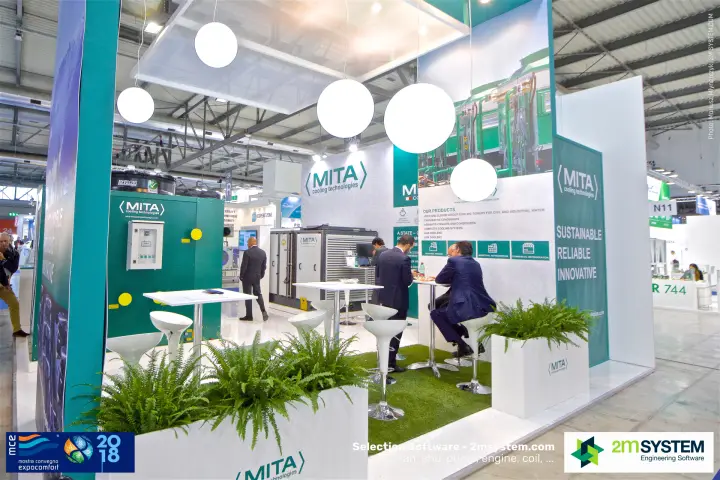 MITA Cooling Technologies meeting area with ferns and cooling units