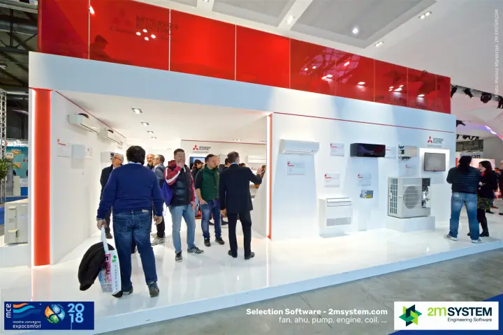 Mitsubishi Electric split units under the red glass upper floor