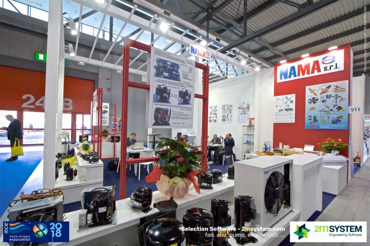 NAMA stand with hermetic compressors and a condensing unit
