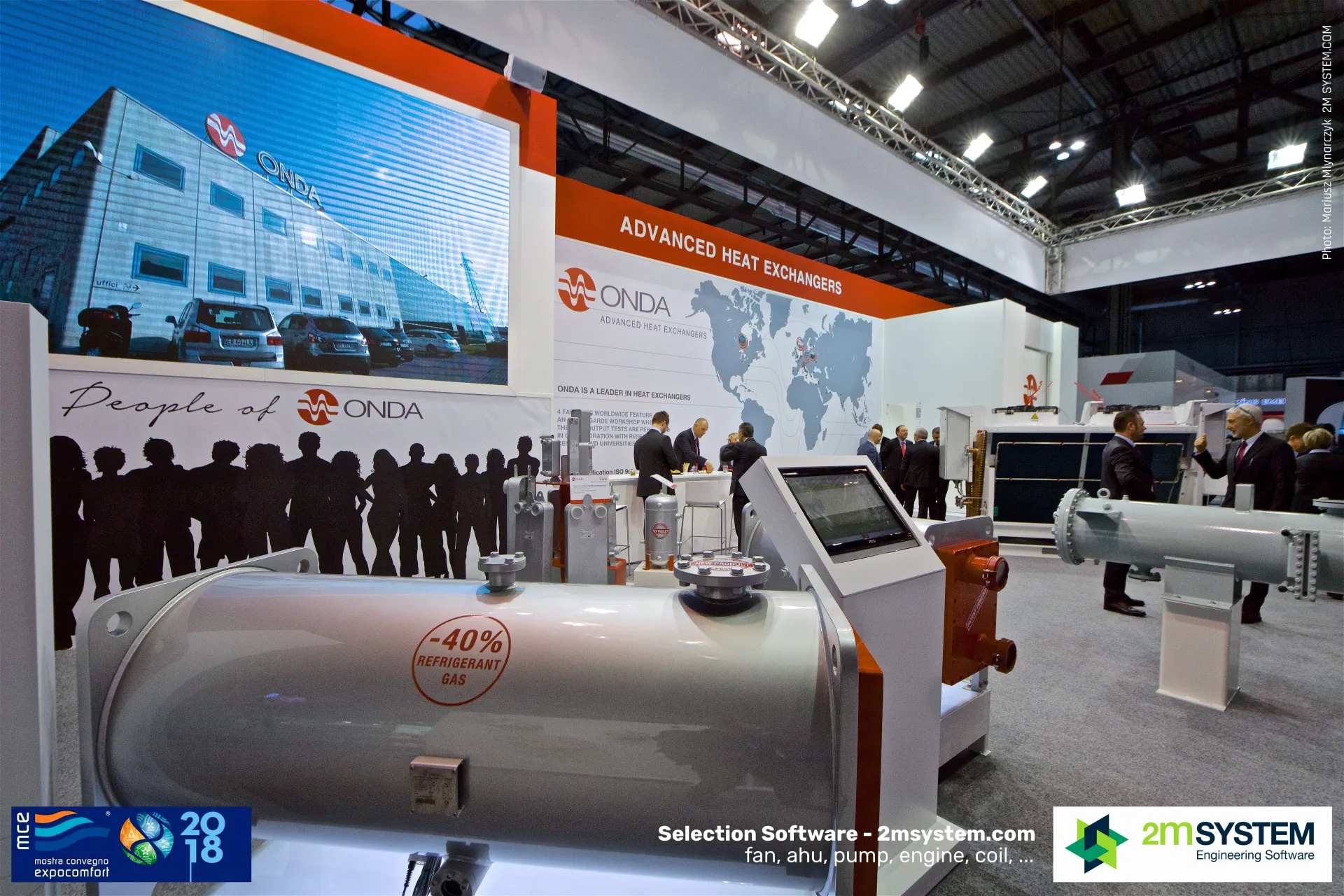 Onda shell-and-tube exchanger marked -40% refrigerant gas at MCE 2018