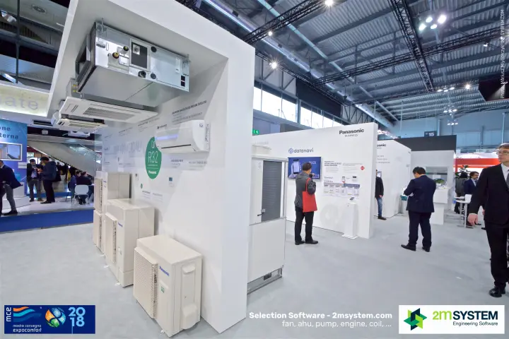 Panasonic commercial R32 units and datanavi app wall