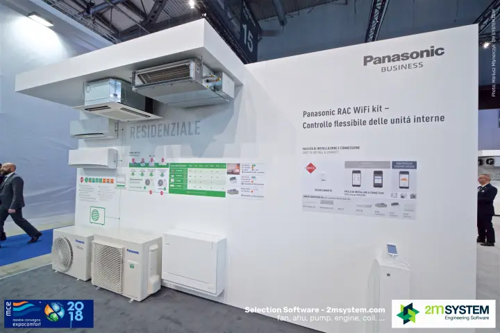 Panasonic RAC WiFi kit wall with residential indoor and outdoor units