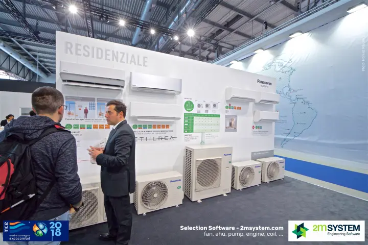 Panasonic Residenziale wall with Etherea split units and R32 outdoor units