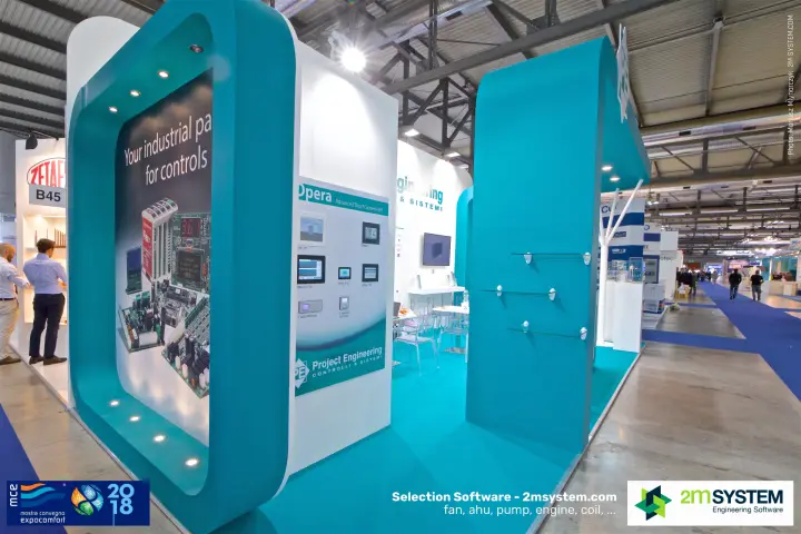 Project Engineering stand with Opera touch-screen HMI display at MCE 2018