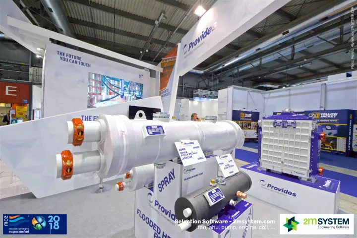 Provides ESWN spray evaporators on display with plate unit behind