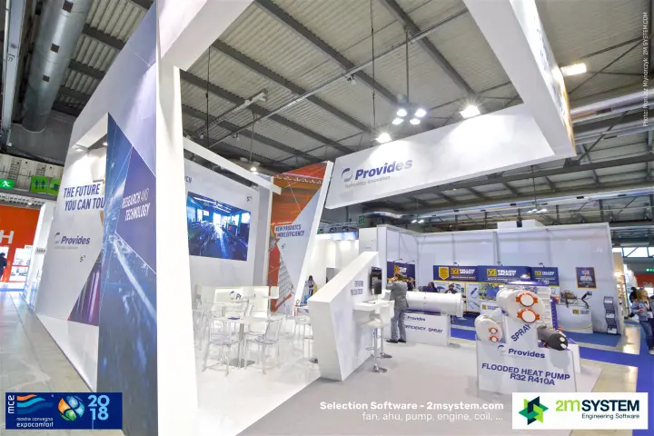 Provides stand with flooded heat pump evaporators and lounge area