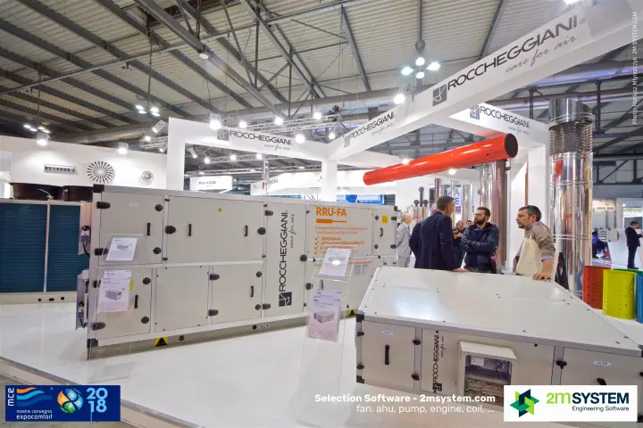 Roccheggiani RRU-FA packaged heat pump unit and HRU recovery unit at MCE 2018