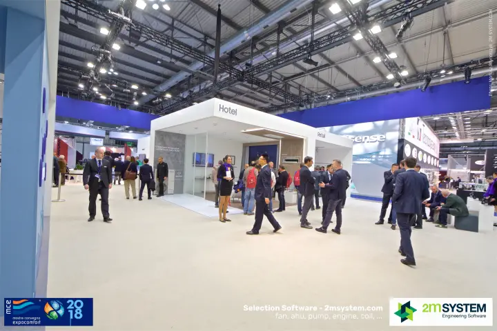 Samsung Hotel and Retail rooms on the open floor of the stand