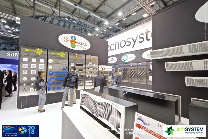 Showgas and Apply.co panels of extractors, grilles and duct fittings at MCE 2018