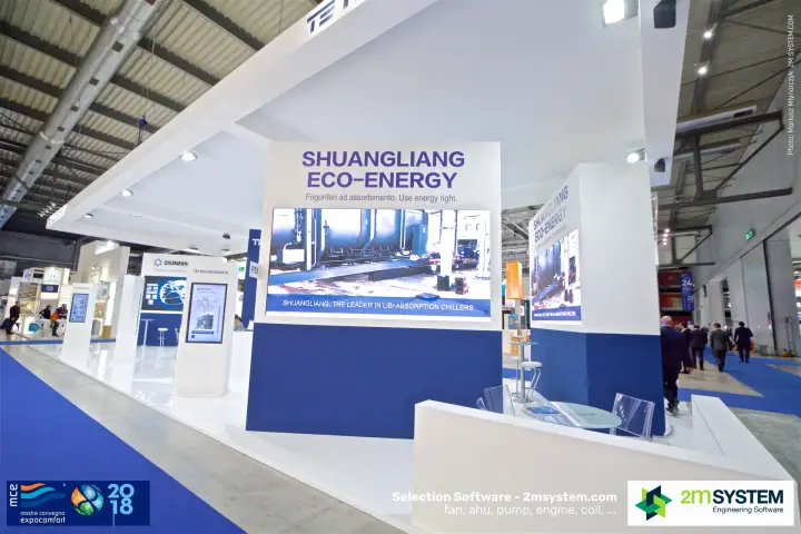 Shuangliang Eco-Energy absorption chiller display at Tecneuropa at MCE 2018