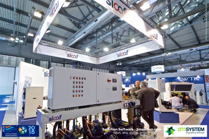 Sicaf compressor rack with electrical control panel