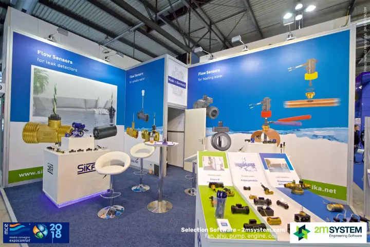 Sika flow sensors for leak detectors, potable and heating water at MCE 2018