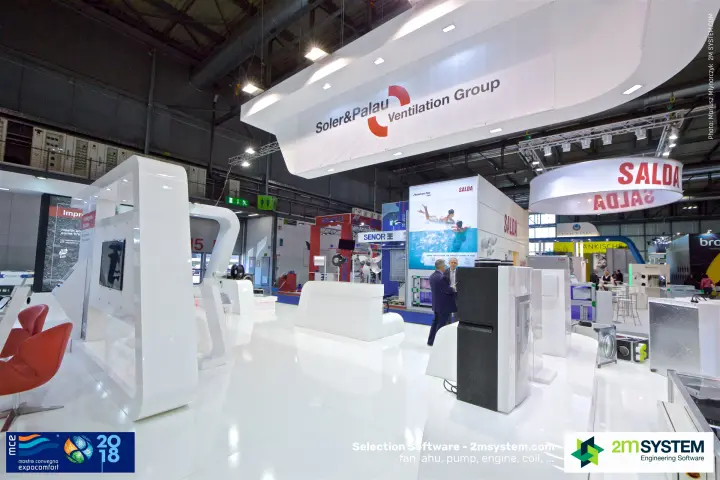 Soler & Palau residential ventilation units beside the Salda stand