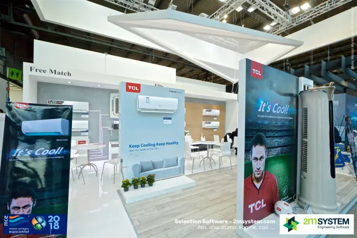 TCL T-Health Series display "Keep Cooling Keep Healthy" and a tower unit