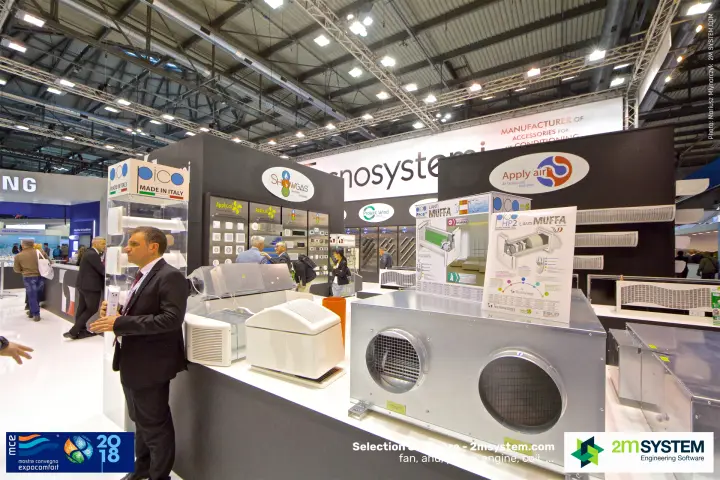Tecnosystemi PICO HP2 anti-mould units and a galvanised fan box at MCE 2018