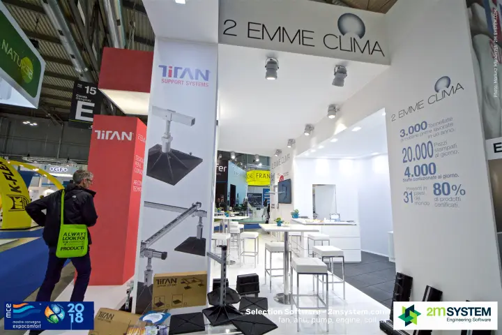 Titan Support Systems column and 2 Emme Clima production figures wall