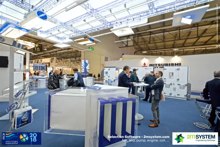TROX filter displays in acrylic cases with X-CUBE air handling units behind at MCE 2018