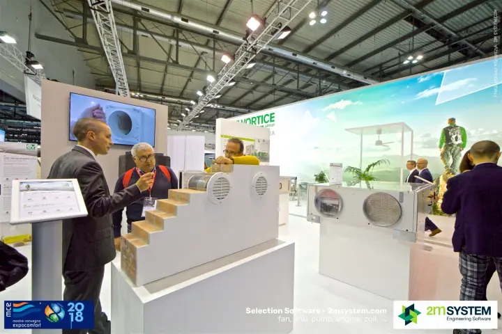 Vortice wall-mounted heat recovery units shown in a brick wall section