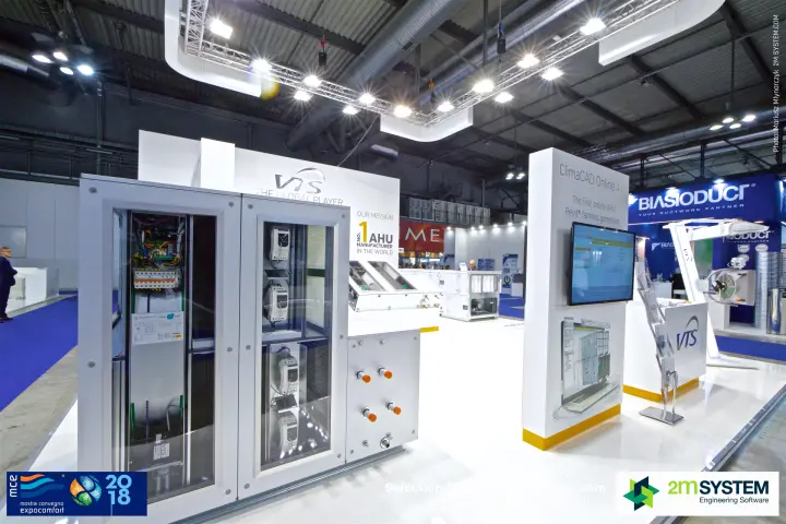 VTS AHU with glazed doors showing control panel and drives at MCE 2018